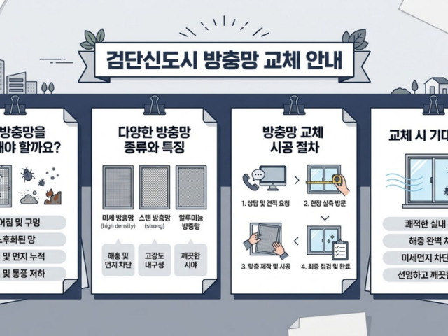 검단신도시 방충망 교체 전 꼭 확인할 점검 기준