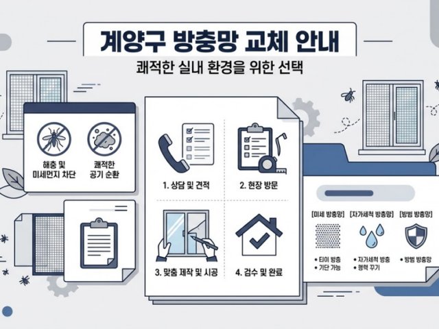 계양구 방충망 교체 전 꼭 확인할 점검 기준과 순서