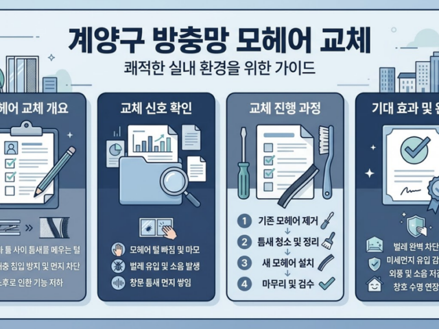 계양구 방충망 모헤어 교체 전 확인해야 할 점검 기준