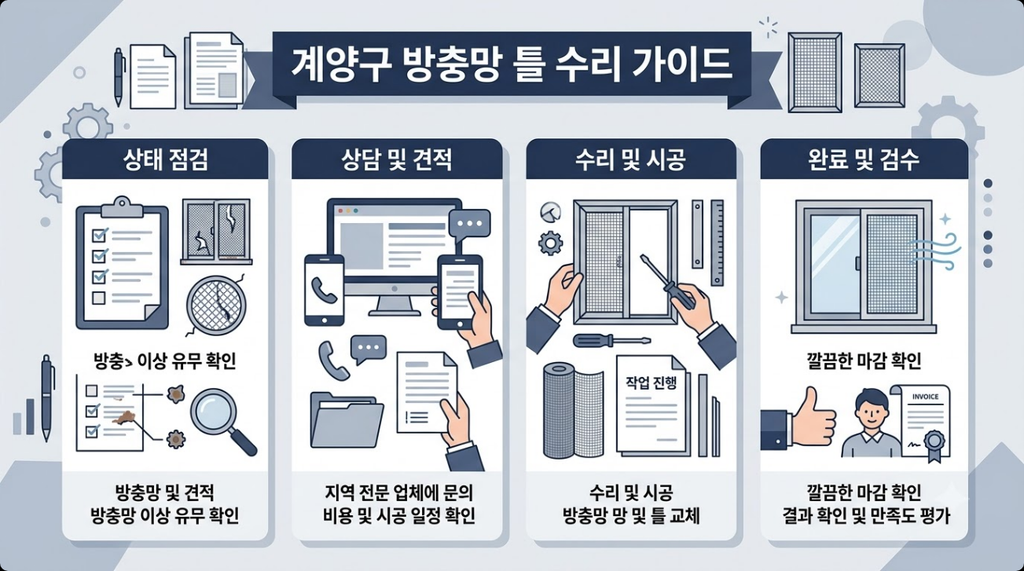 계양구 방충망 틀 수리