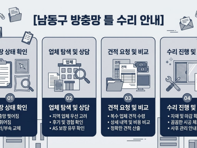 남동구 방충망 틀 수리, 교체 전 확인해야 할 기준