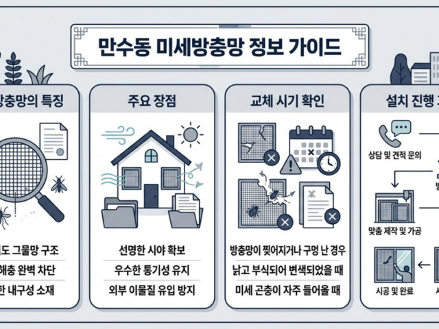 만수동 미세방충망 교체 전 확인해야 할 선택 기준