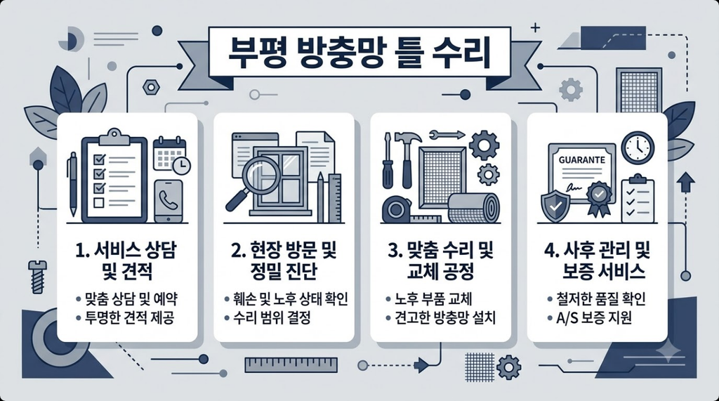 부평 방충망 틀 수리