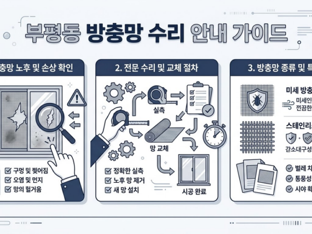 부평동 방충망 수리, 교체 전 확인할 5가지 기준
