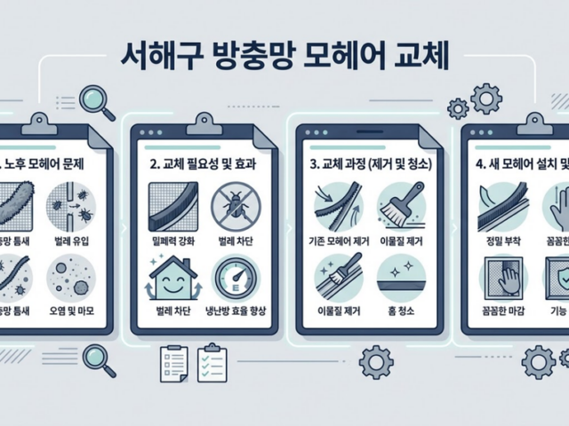 서해구 방충망 모헤어 교체, 틈새 원인부터 확인하는 방법