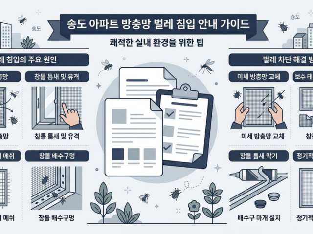 송도 방충망 벌레 유입, 원인부터 틈새까지 점검하는 방법