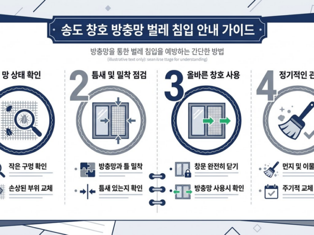 송도 방충망 벌레 유입, 교체 전 확인할 원인과 점검법