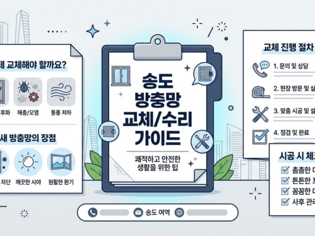 송도 방충망 수리, 교체 전 확인해야 할 점검 기준
