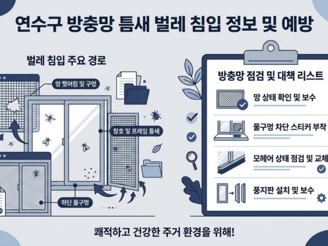 연수구 방충망 벌레 유입 원인과 교체 전 점검 방법