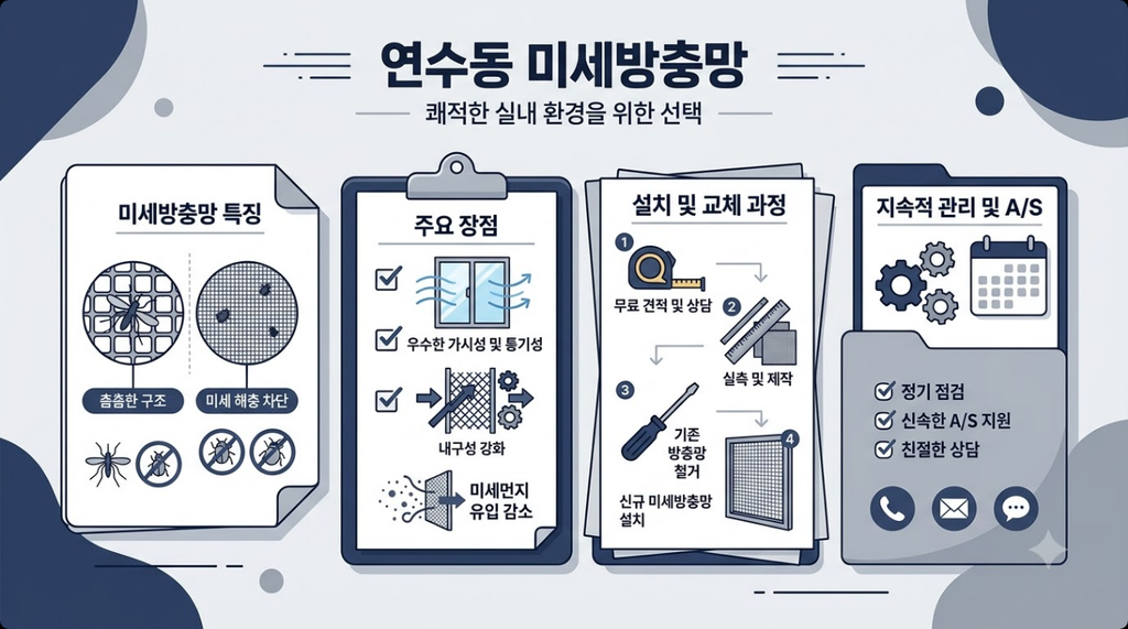 연수동 미세방충망