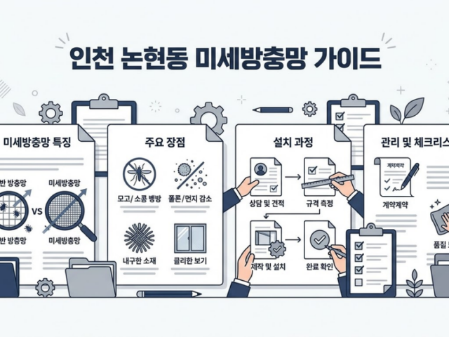 인천 논현동 미세방충망 선택 전 확인해야 할 기준