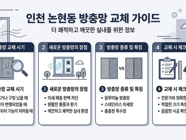 인천 논현동 방충망 교체 전 꼭 확인할 점