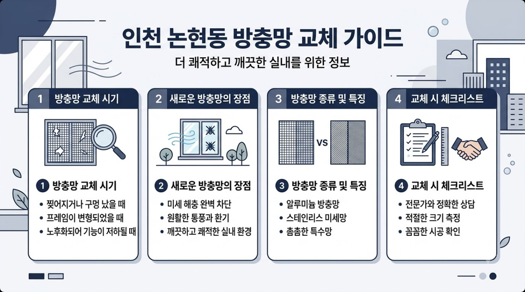 인천 논현동 방충망 교체