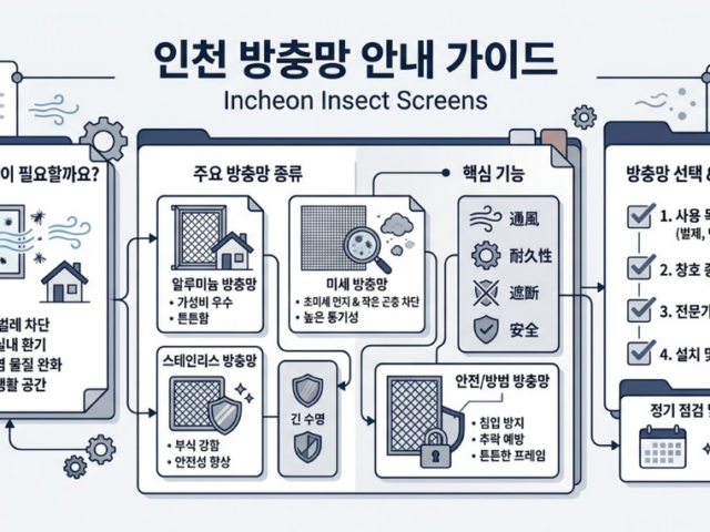 인천방충망 교체 전 꼭 확인해야 할 선택 기준과 절차