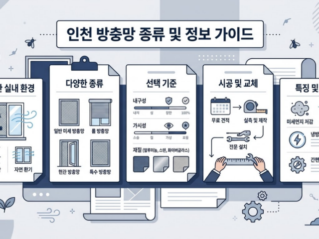 인천방충망 교체 전 꼭 확인해야 할 시공 기준