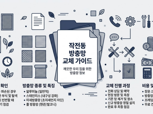 작전동 방충망 교체 전 꼭 확인할 점검 기준과 순서