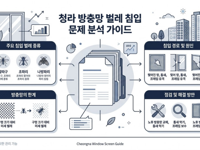 청라 방충망 벌레 유입, 교체 전 틈새부터 확인하는 방법