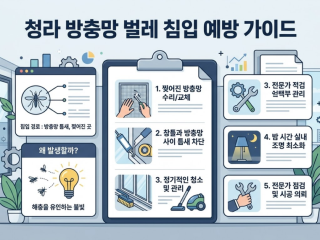 청라 방충망 벌레 유입 원인과 교체 전 점검 기준