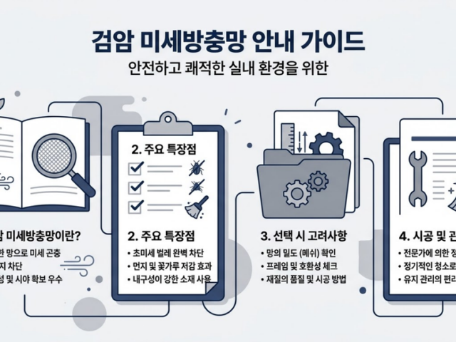 검암 미세방충망 선택 전 확인해야 할 점검 기준
