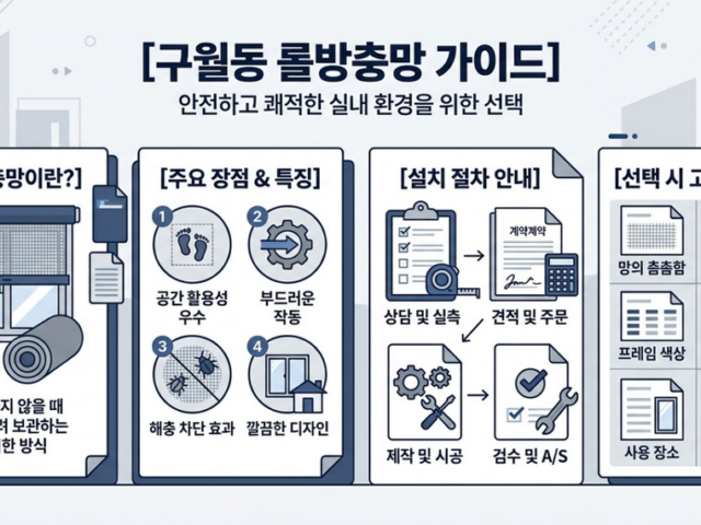 구월동 롤방충망 선택 전 확인해야 할 설치와 점검 기준