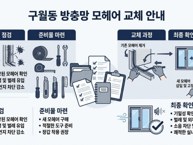 구월동 방충망 모헤어 교체, 틈새 원인부터 확인하는 방법