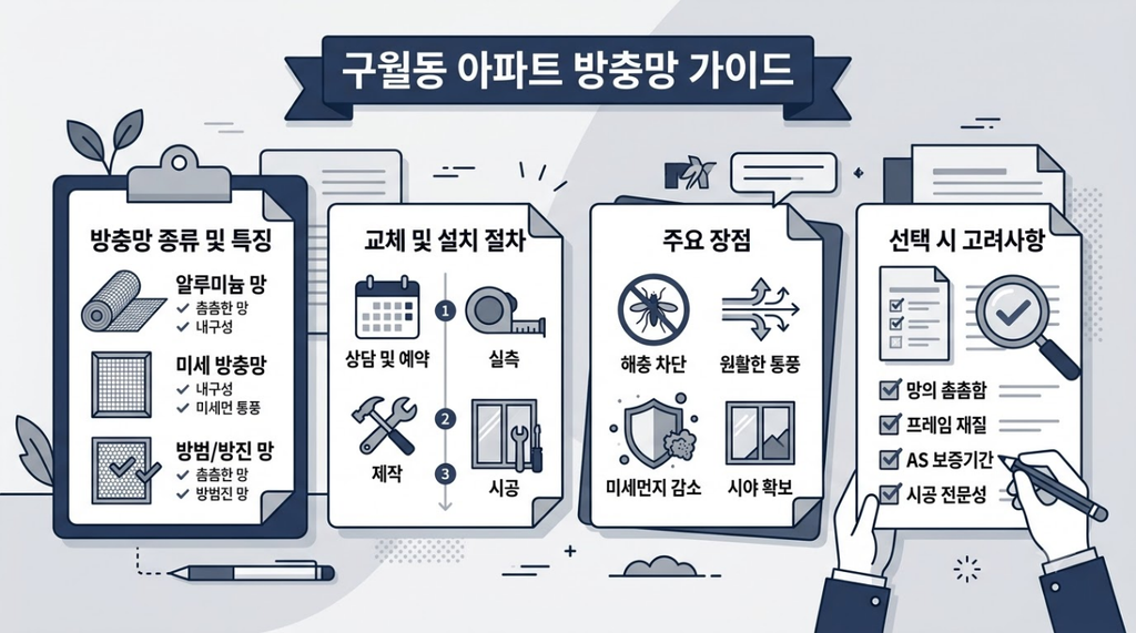 구월동 아파트 방충망