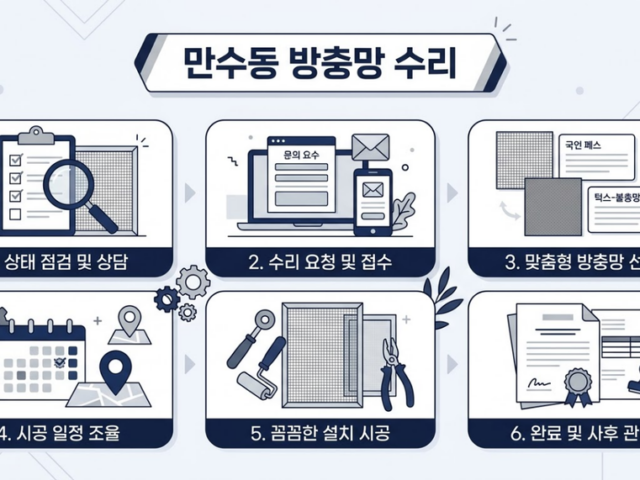 만수동 방충망 수리, 교체 전에 확인할 점검 기준